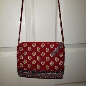 Vera Bradley Vintage crossbody, Red Leaf, EUC
